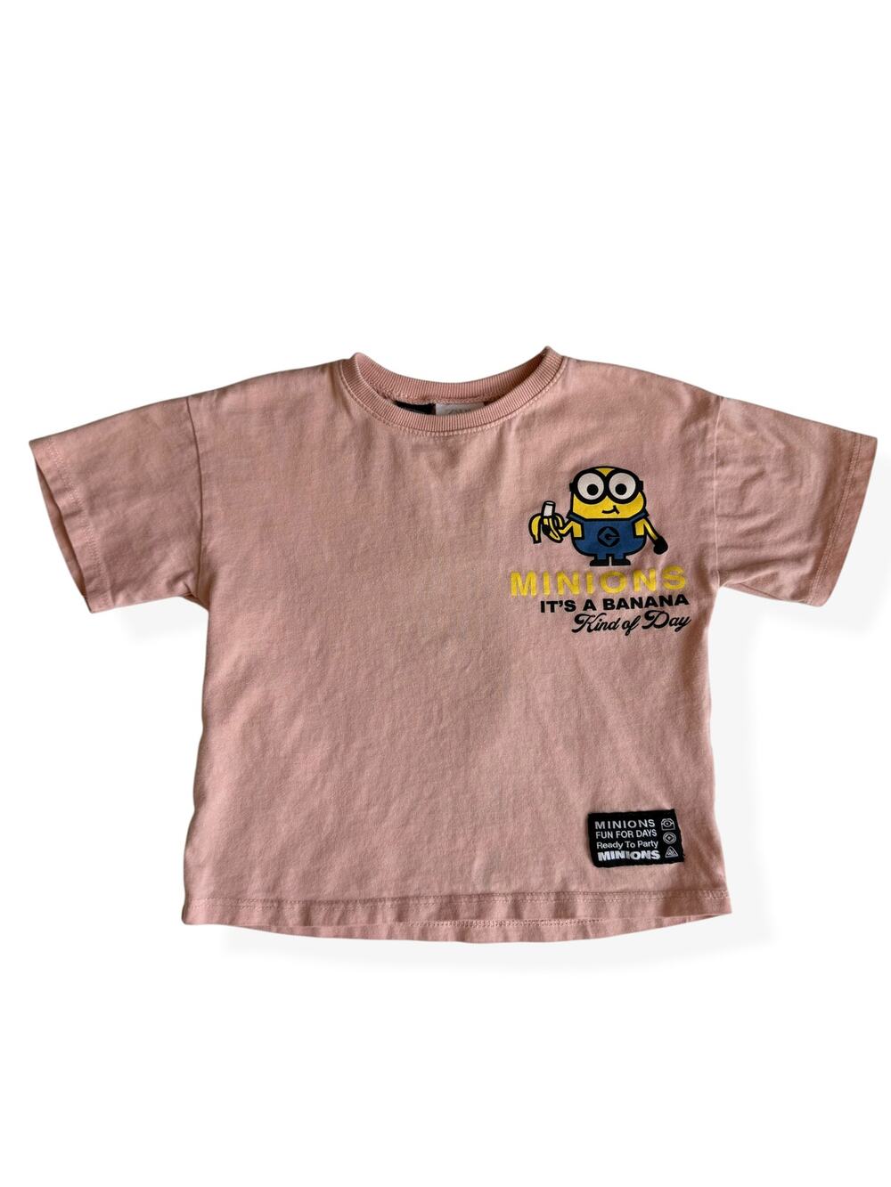 Zara Kids Minions Banana Short Sleeve T-Shirt 3